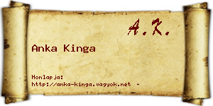 Anka Kinga névjegykártya